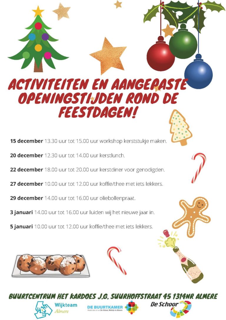 Flyer met activiteiten in Het Kardoes