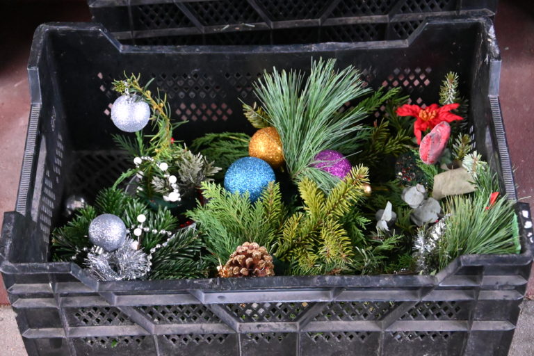 kerstukje gemaakt door kinderen