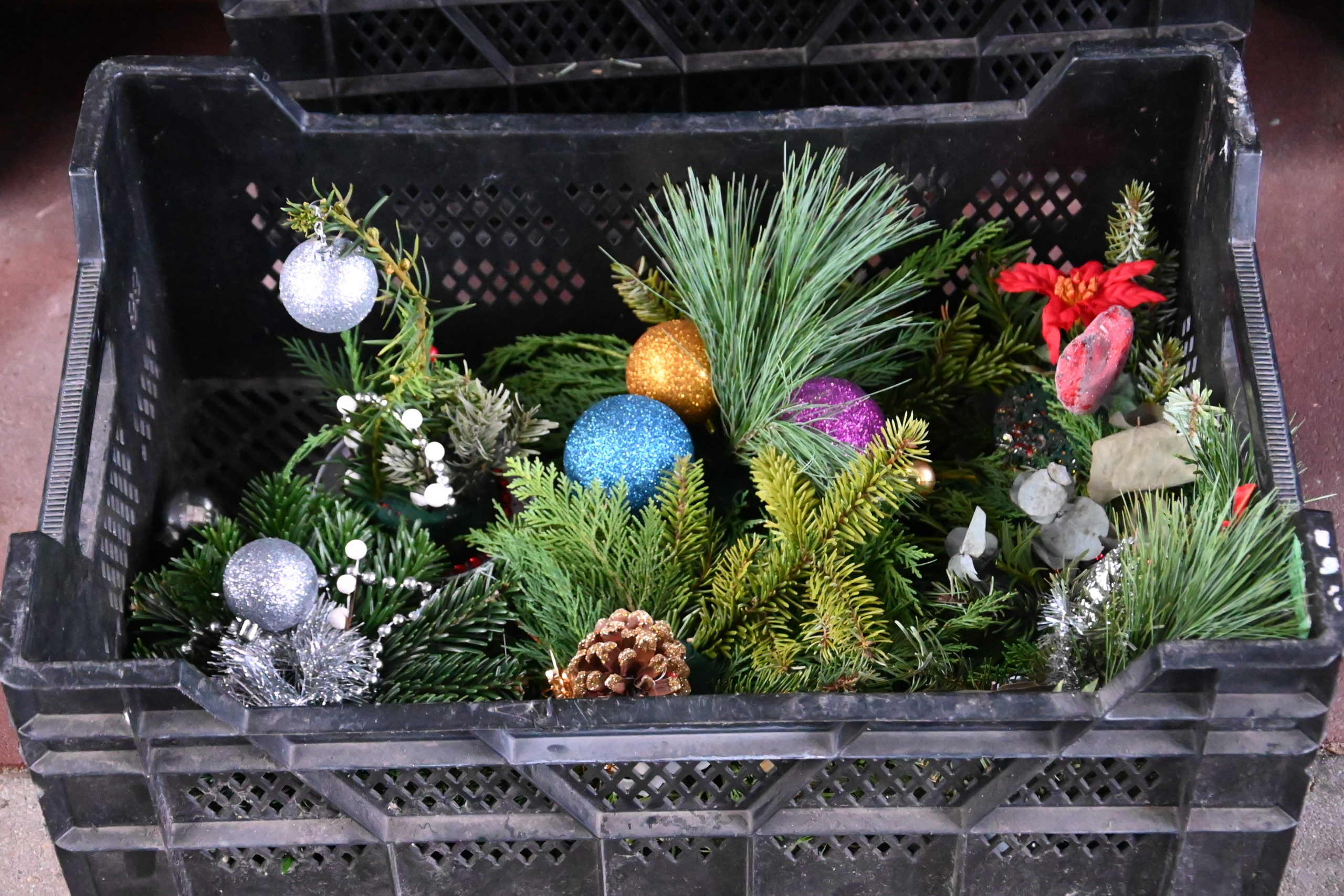 kerstukje gemaakt door kinderen