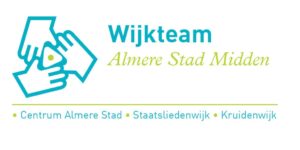 3 handen en tekst Wijkteam Almere stad midden