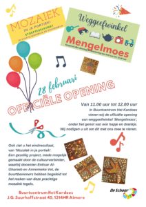 flyer opening mengelmoes en Mozaïek